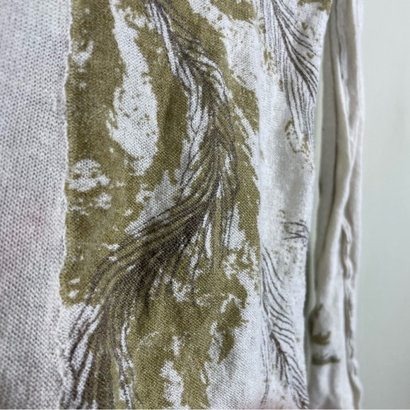 Guinevere Anthropologie Cotton & Metallic Fabric Cardigan Open Front Sweater SM - Picture 5 of 16